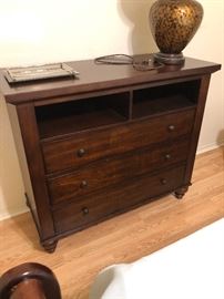Nice bedroom furniture with drawers and 2 open storage areas