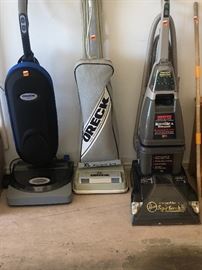 Oreck vacuum cleaners and Bissell carpet cleaner