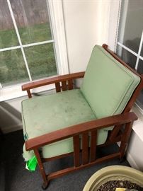 The other chair of the 3 piece patio set