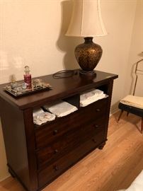 Bedroom chest with 2 open shelves - great piece
