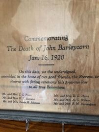 Close up of John Barleycorn bandana