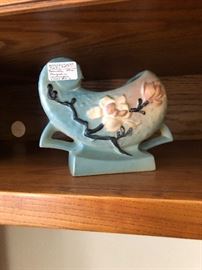 Blue Roseville Magnolia vase