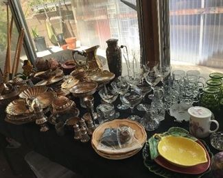 Silver, glassware