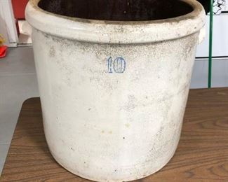 Antique 10 Gallon Stoneware Crock