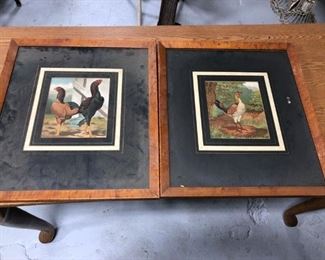 Antique L Wright Chromolithographs