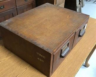 Antique Military File Box