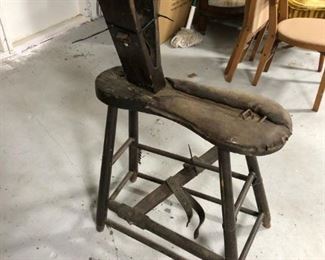 Antique Saddle and Stirrup Makers Bench