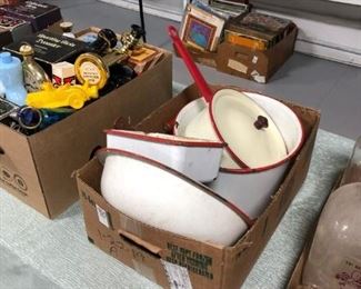 Box Lot of Enamelware