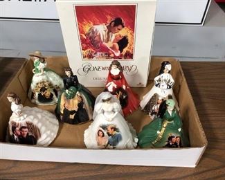 Lot of Porcelain Figurines and VHS Set