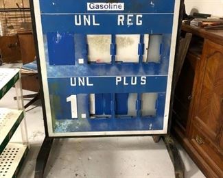 Antique Union 76 Gas Sign with number plates
