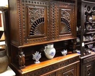 Fabulous Breton/Brittany carved cupboard