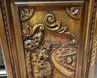 Breton carved cupboard doors