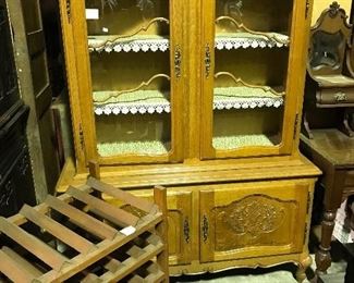 country French china cabinet- French wine rack