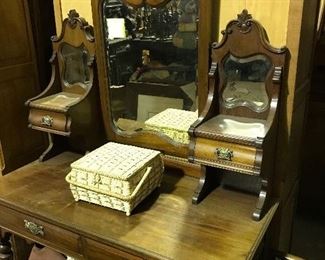 Walnut dressing table