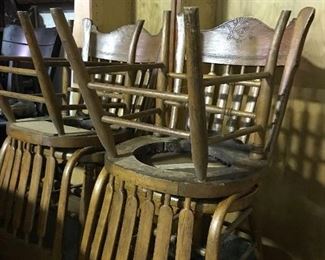 American oak dining chairs