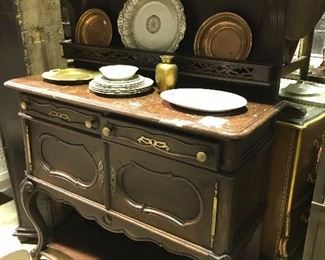 Country French marble top server