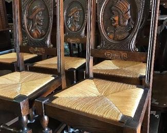 RARE! Breton dining table with 6 chairs