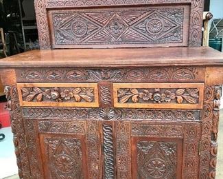 Outstanding Carved sideboard! carving everywhere