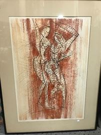 Mid Century signed & numbered print- P Maxwell #2 of 235