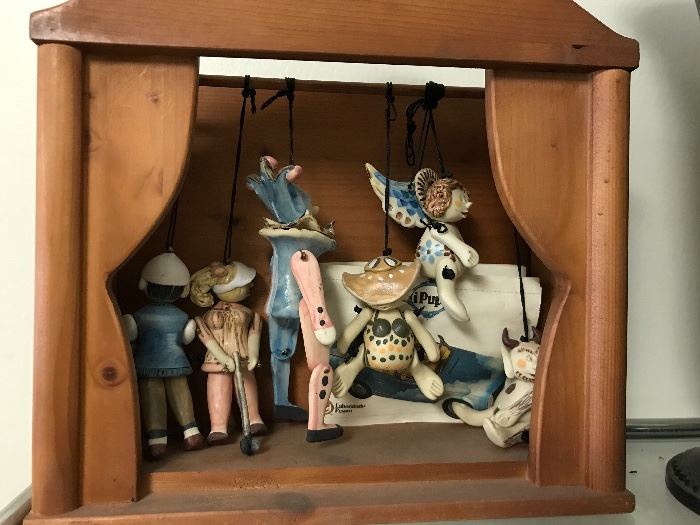 Italian porcelain miniature puppets