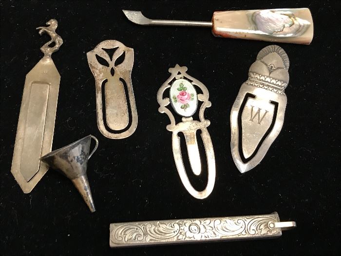 Sterling silver bookmarks