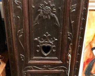 Breton carved jelly cabinet