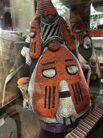 Beaded African Headdress- pair