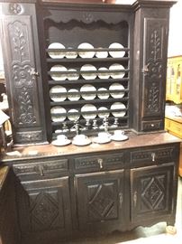 Early Country French vaisselier cupboard- 1850's