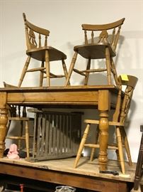 Pine French farmhouse tables-several