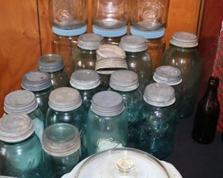 Vintage Blue Ball Jars