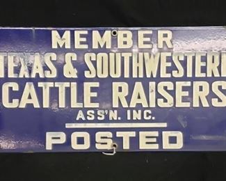 Cattle Raisers Ass'n 1930s-40s Sign
