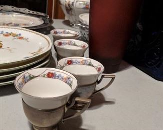 Royal Rochester demitasse cups and serving pieces.