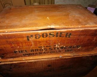 Old Hoosier Lump Starch Wooden Advertising Store Box 
