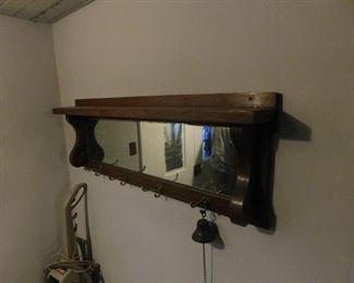 Old Mirrored Coat Rack