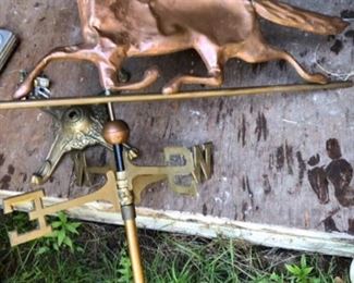 Copper and brass weathervane