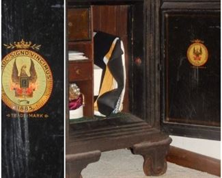 ANTIQUE VICTOR FLOOR SAFE - WEIGHS OVER 200LBS! BRING HELP Y'ALL. "VICTOR IN HOC SIGNO VINCIMUS 1885"