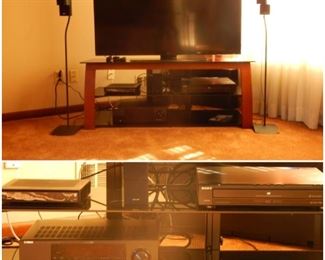 FLATSCREEN & BOSE SURROUND SOUND SYSTEM (2 MORE SPEAKERS NOT PICTURED