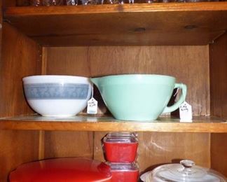 Vintage Pyrex & Fire King including Jadeite Batter Bowl