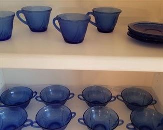 Cobalt Blue Depression Glass Collection a