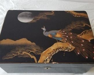 Japanese Black Lacquer Jewelry Box