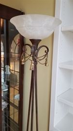 Torchiere Floor Lamp with Tassel Accents