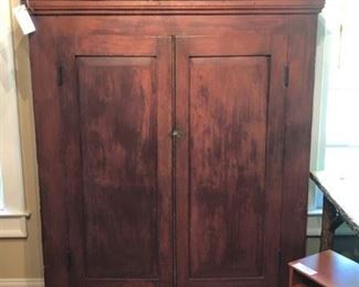 Antique Post Office Mail Sorter & Very old Primitive Cupboard