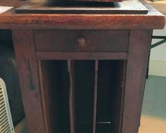 Antique - Walnut Book press from Spain