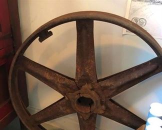 S O L D !! This is an old wheel used in gold mining.