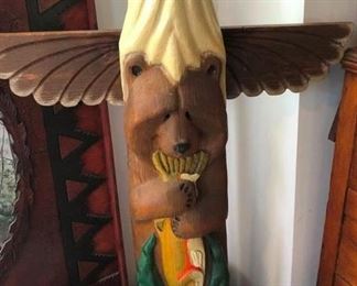 “Big Sky Carvers” ~1996~Eagle & Bear Totem Pole