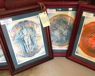 Jim Schaefer~Set of 4 ~Coin Pictures