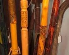 Carved walking sticks