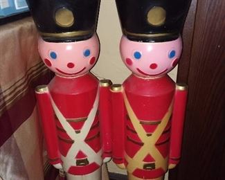 Vintage Christmas Soldier Blowmolds