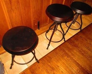 Group of industrial stools