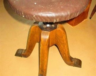 Antique piano stool